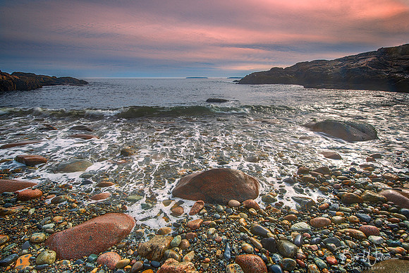 Sunset at Little Hunters Beach, Acadia National Park, Maine