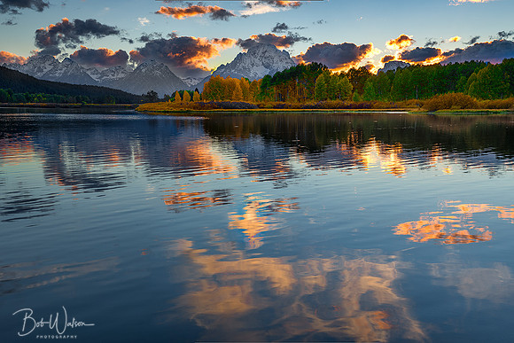 Autumn Sunset, Oxbow Bend, Grand Teton National Park