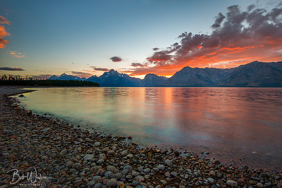 Sunset at Colter Bay on Jackson Lake, Grand Teton National Park