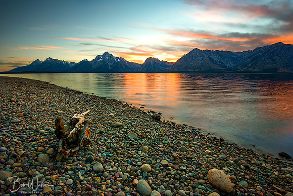 Sunset On Jackson Lake, Grand Teton National Park