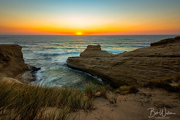 Sunset at Cape Kiwanda, Pacific City, Oregon