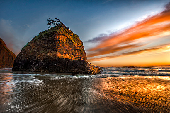 Sunset at Oceanside Beach, Oregon