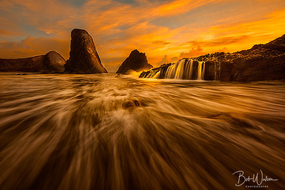 "Wave To Waterfall", Seal Rock Beach, Oregon