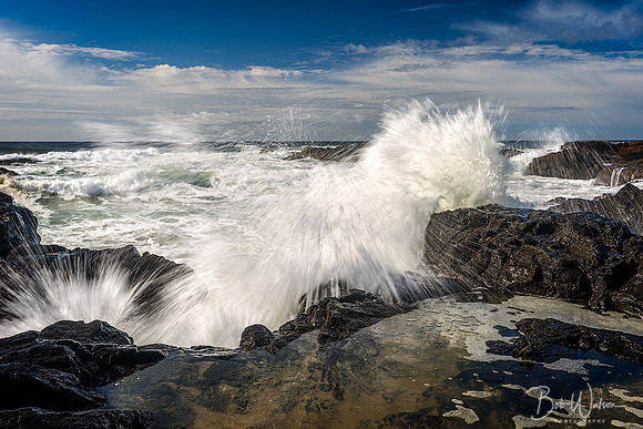 High Tide at Yachats State Scenic Area, Yachats, Oregon