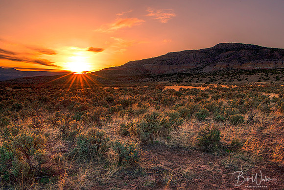 Sunset Over the Santa Fe National Forest in the Rio Chama River Valley, New Mexico