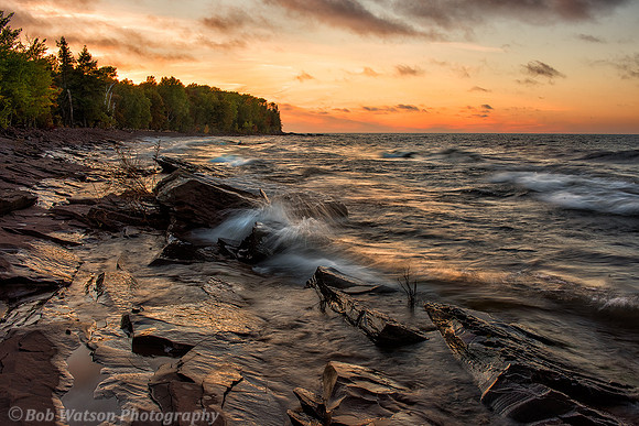 Sunset at Lake Superior, Michigan's Upper Peninsula.