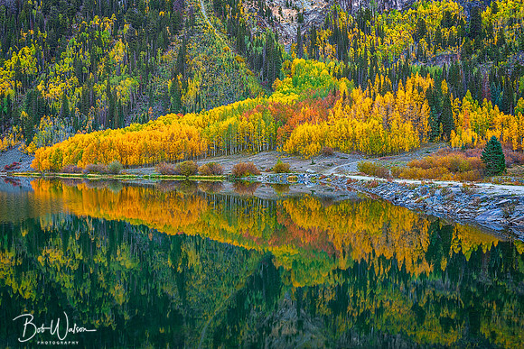 "Autumn Reflection", Crystal Lake, San Juan National Forest, San Juan Mountains, Colorado