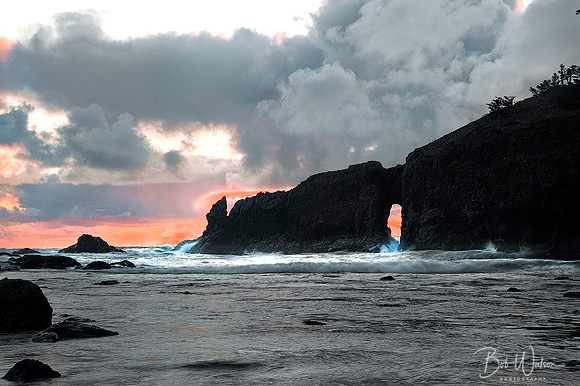 Sunset on the Sea Stacks at Second Beach, Olympic National Park, Washington