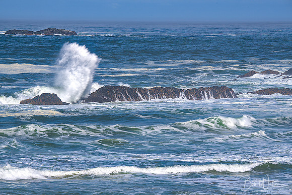 High Tide Waves at Seal Rock Beach, Oregon