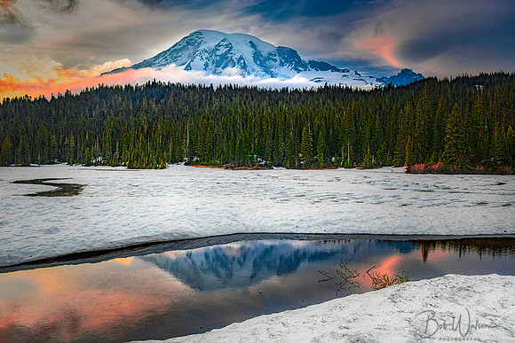 Reflection Lake Suset, Mount Rainier National Park