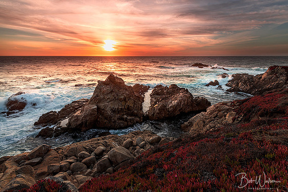 Sunset at Big Sur, California Coastline