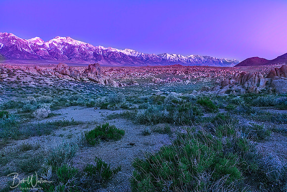 Dawn at Alabama Hills National Scenic Area, California