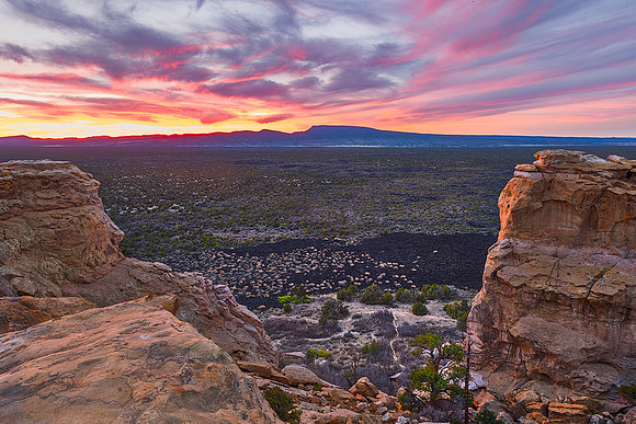 Lava Field Sunset at El Mapais National Monument, New Mexico