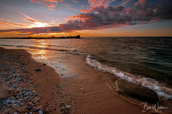 Sunset at Sleeping Bear Dunes National Lakeshore, Michigan