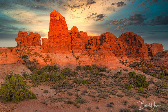 Sunset at Garden of Eden, Arches National Park, Utah