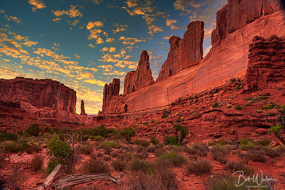 Sunset at Park Avenue, Arches National Park, Utah