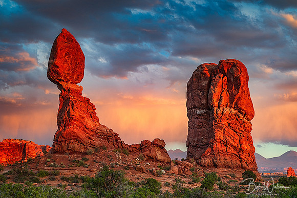 Sunset at Balanced Rock, Arches National Park, Utah