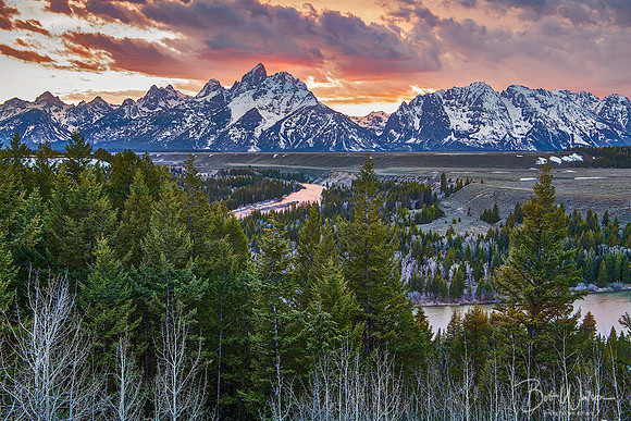 Snake River and Teton Sunset, Grand Teton National Park, Wyoming