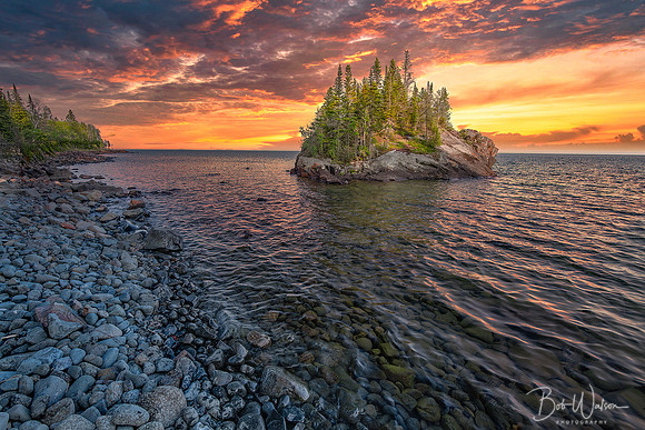 Offshore Rock Island, Horseshoe Bay, Minnesota's North Shore, Lake Superior